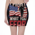 Firefighter I Fight What You Fear Print Pencil Mini Skirt
