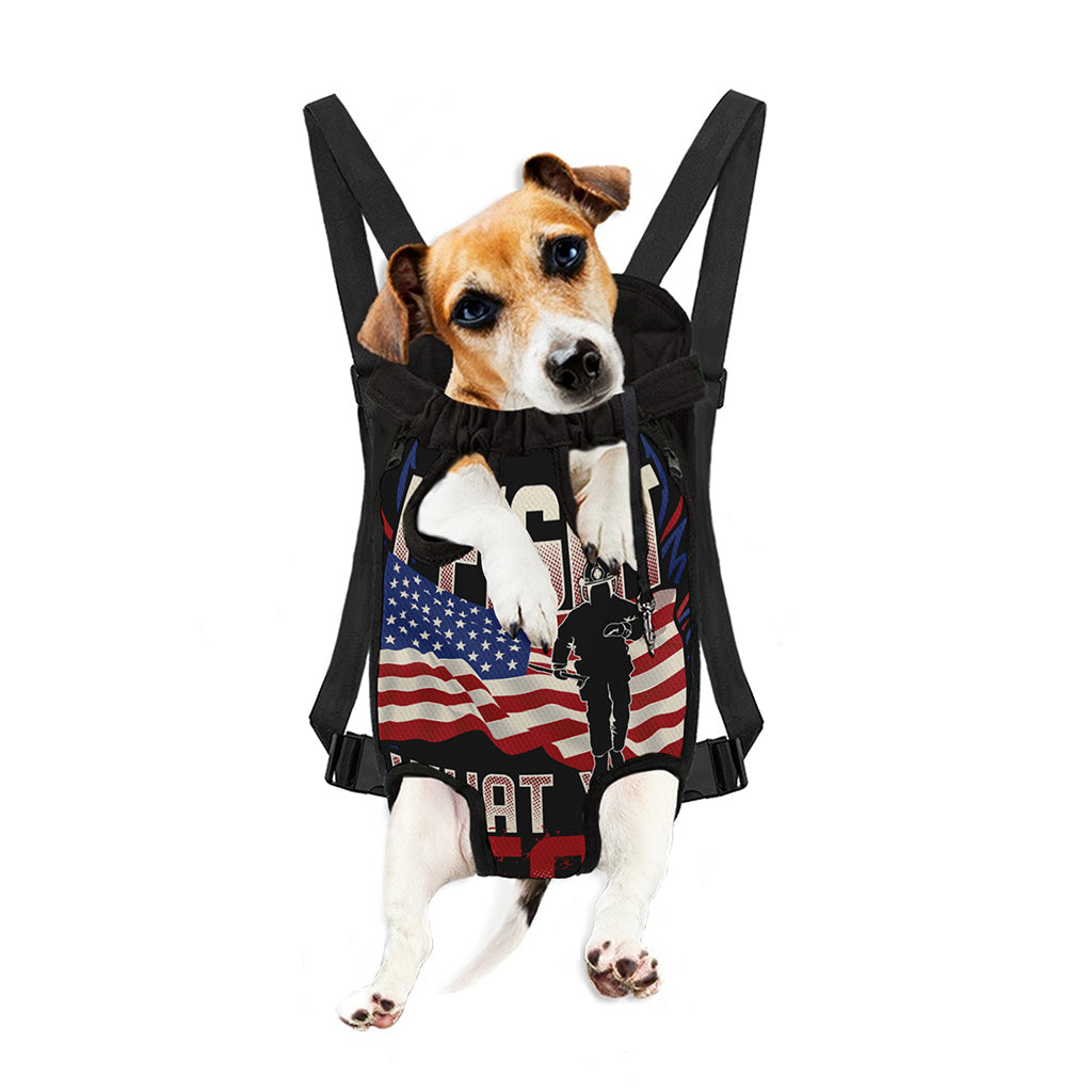 Firefighter I Fight What You Fear Print Pet Carrier Backpack