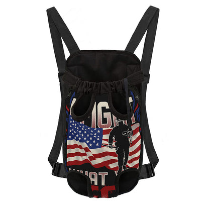 Firefighter I Fight What You Fear Print Pet Carrier Backpack