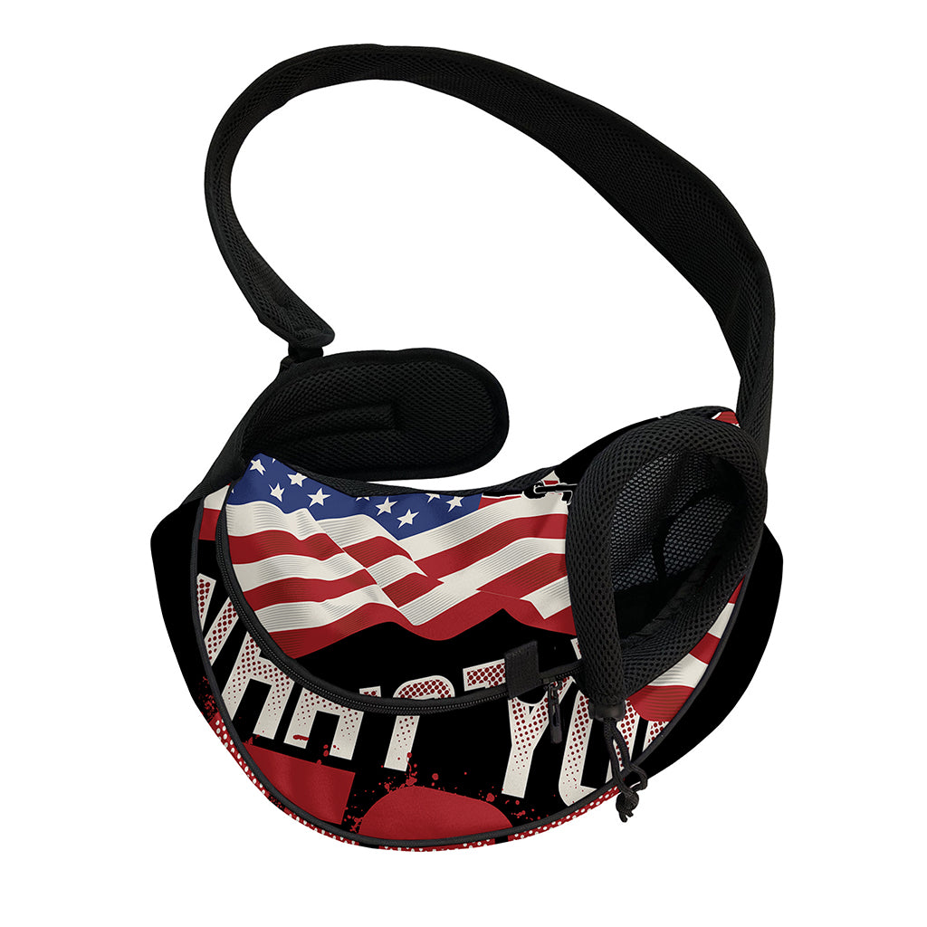 Firefighter I Fight What You Fear Print Pet Sling Carrier