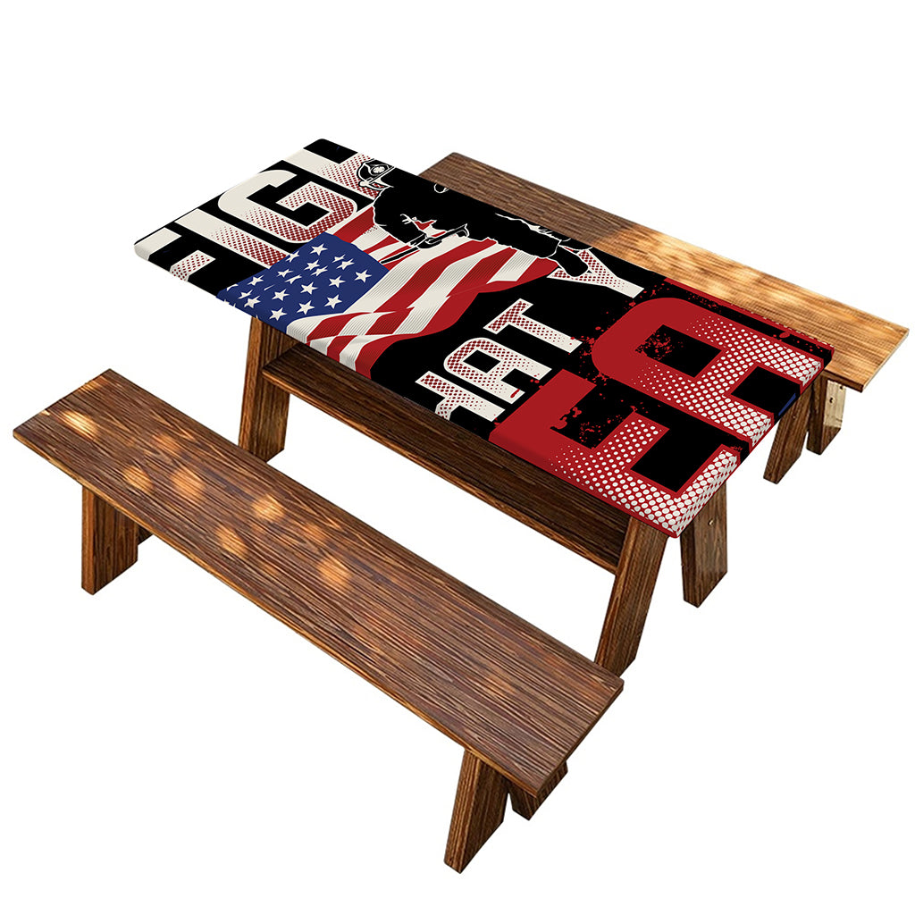 Firefighter I Fight What You Fear Print Picnic Table Cover
