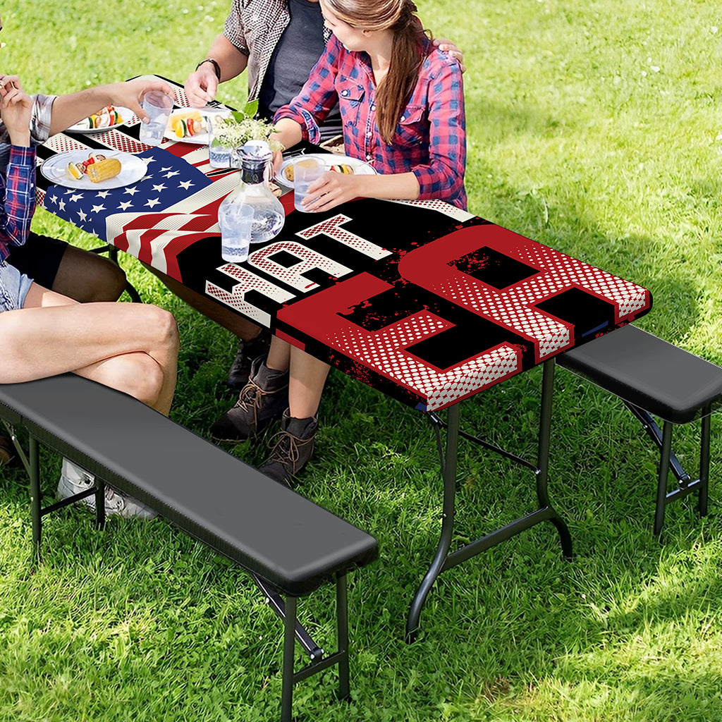 Firefighter I Fight What You Fear Print Picnic Table Cover
