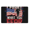 Firefighter I Fight What You Fear Print Polyester Doormat