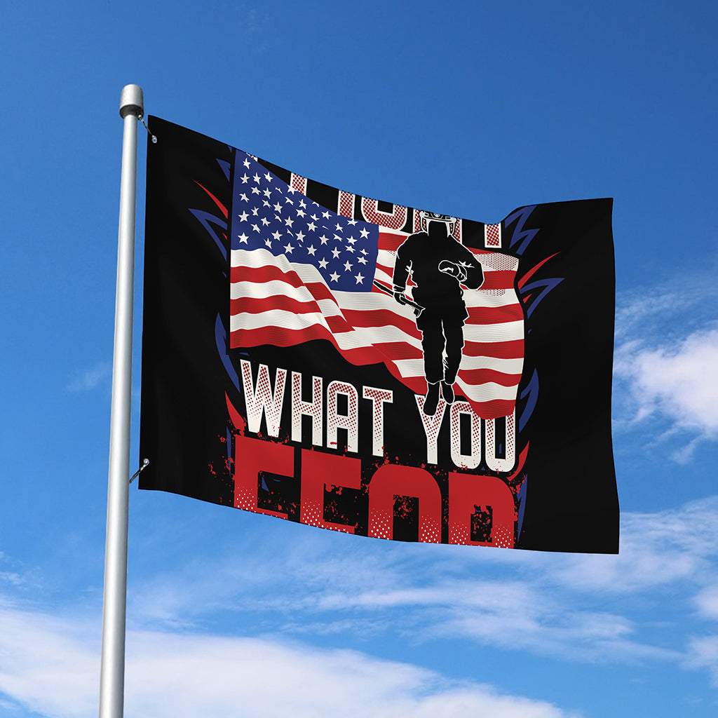 Firefighter I Fight What You Fear Print Polyester Flag