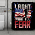 Firefighter I Fight What You Fear Print Polyester Shower Curtain