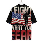 Firefighter I Fight What You Fear Print Rayon Hawaiian Shirt