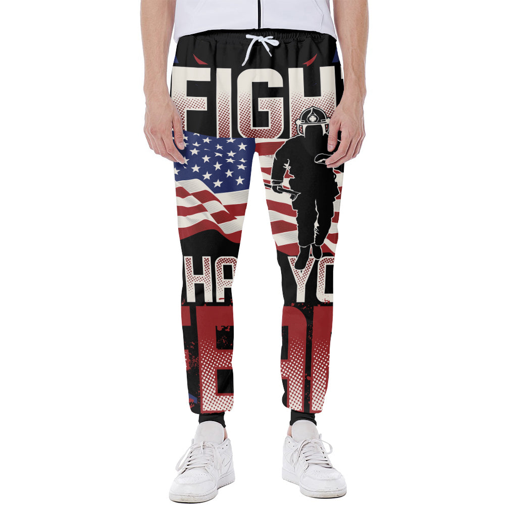 Firefighter I Fight What You Fear Print Scuba Joggers