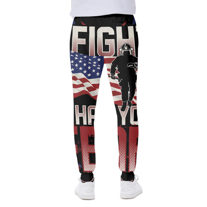 Firefighter I Fight What You Fear Print Scuba Joggers