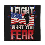 Firefighter I Fight What You Fear Print Silk Bandana