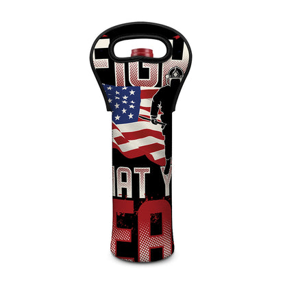 Firefighter I Fight What You Fear Print Single Neoprene Wine Tote