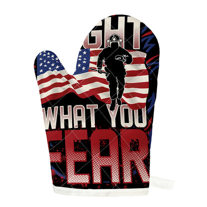 Firefighter I Fight What You Fear Print Single Oven Mitt
