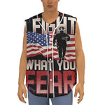 Firefighter I Fight What You Fear Print Sleeveless Baseball Jersey