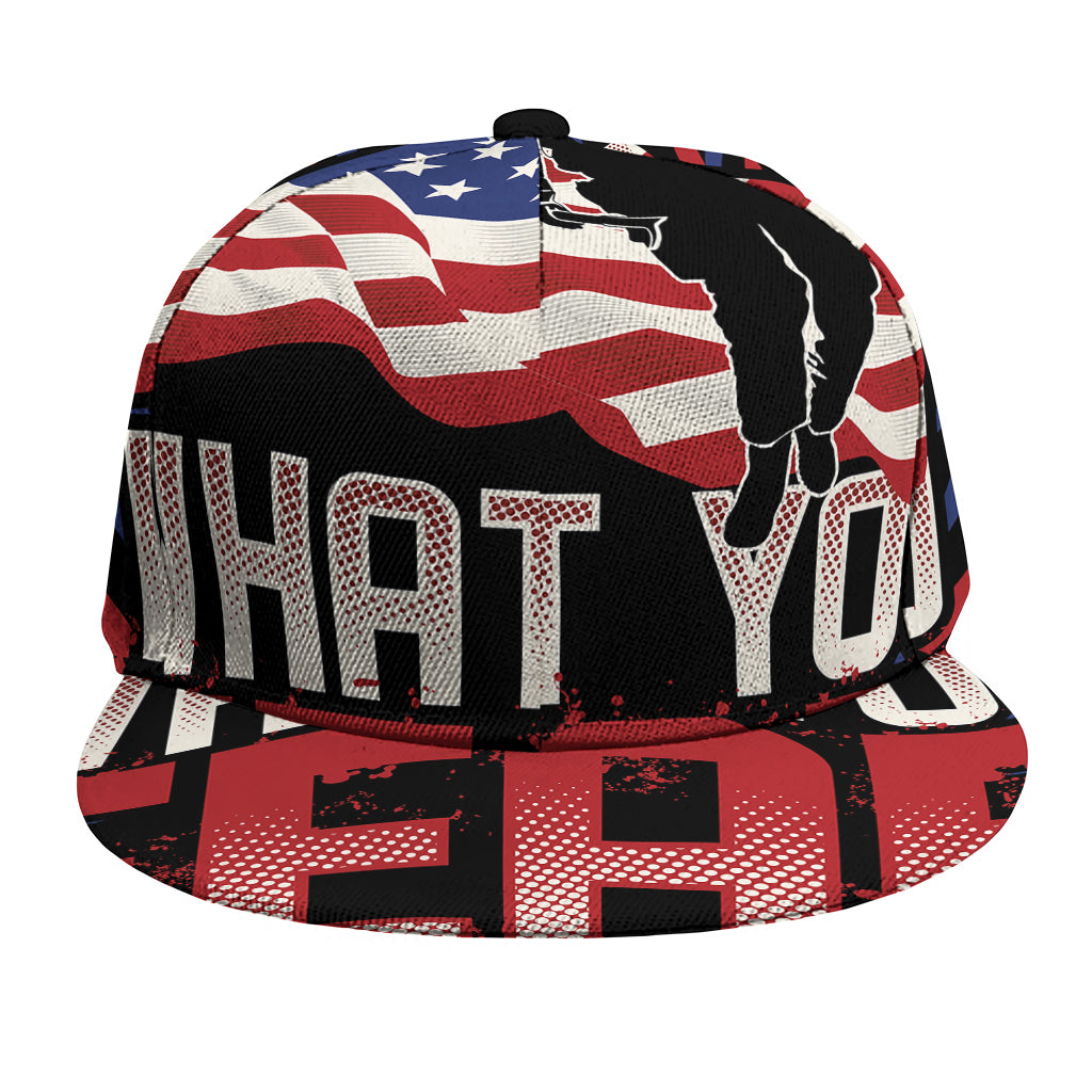 Firefighter I Fight What You Fear Print Snapback Cap