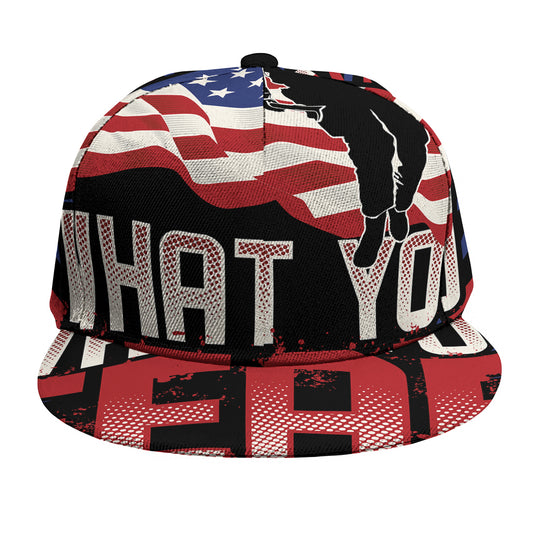 Firefighter I Fight What You Fear Print Snapback Cap
