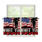 Firefighter I Fight What You Fear Print Tier Curtains