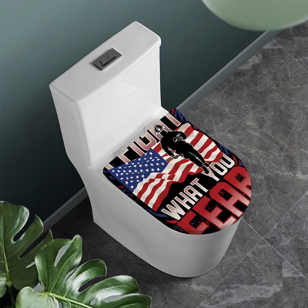 Firefighter I Fight What You Fear Print Toilet Lid Cover
