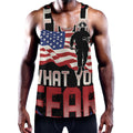 Firefighter I Fight What You Fear Print Men's Workout Tank Top