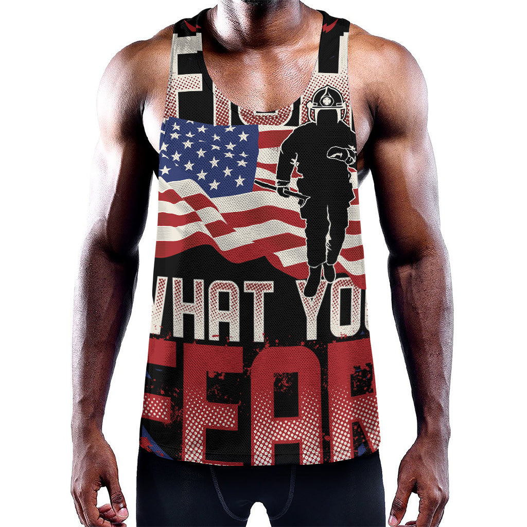 Firefighter I Fight What You Fear Print Training Tank Top