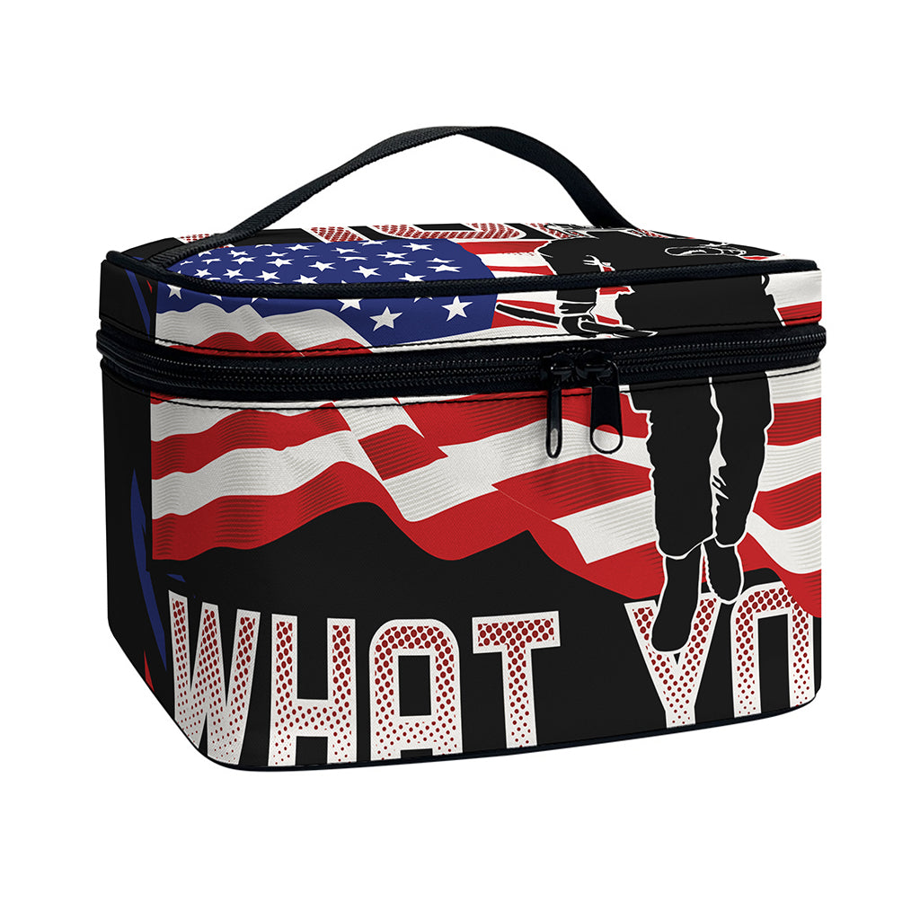 Firefighter I Fight What You Fear Print Travel Makeup Bag