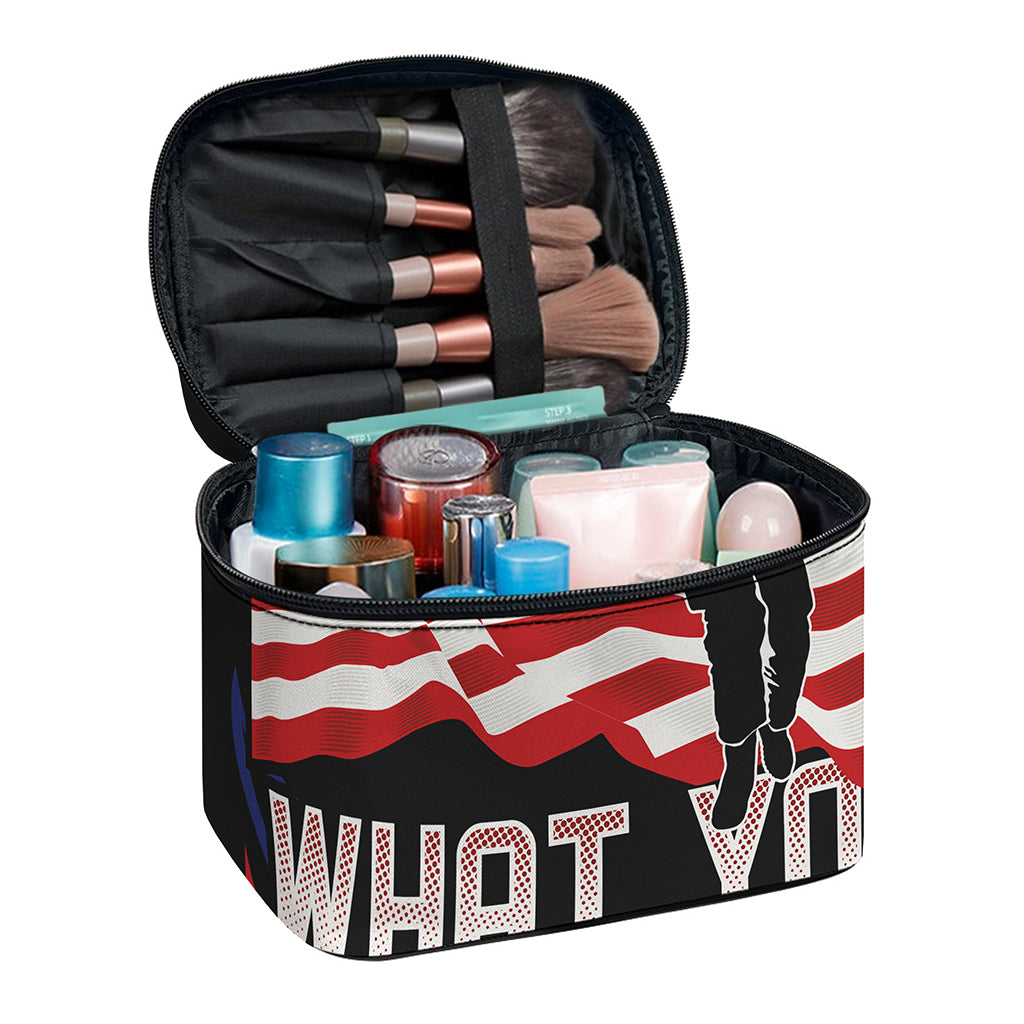 Firefighter I Fight What You Fear Print Travel Makeup Bag