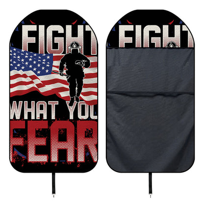 Firefighter I Fight What You Fear Print Waterproof Car Seat Cover