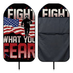 Firefighter I Fight What You Fear Print Waterproof Car Seat Cover
