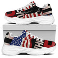Firefighter I Fight What You Fear Print White Chunky Shoes