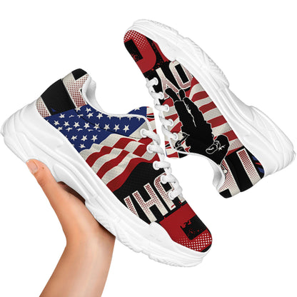 Firefighter I Fight What You Fear Print White Chunky Shoes