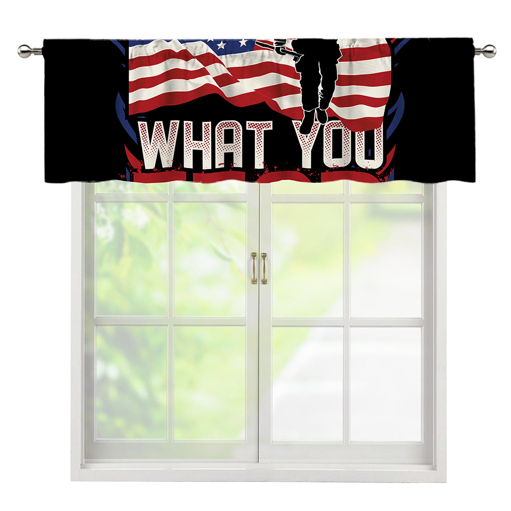 Firefighter I Fight What You Fear Print Window Valance