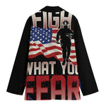 Firefighter I Fight What You Fear Print Women's Blazer