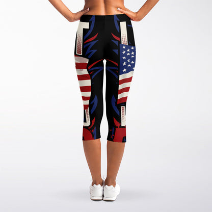 Firefighter I Fight What You Fear Print Women's Capri Leggings
