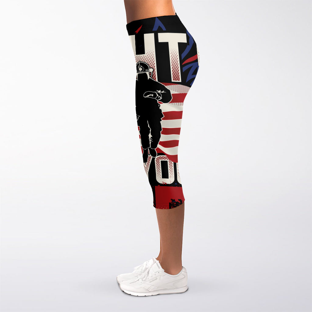 Firefighter I Fight What You Fear Print Women's Capri Leggings