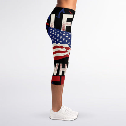 Firefighter I Fight What You Fear Print Women's Capri Leggings