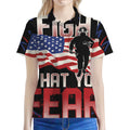 Firefighter I Fight What You Fear Print Women's Polo Shirt