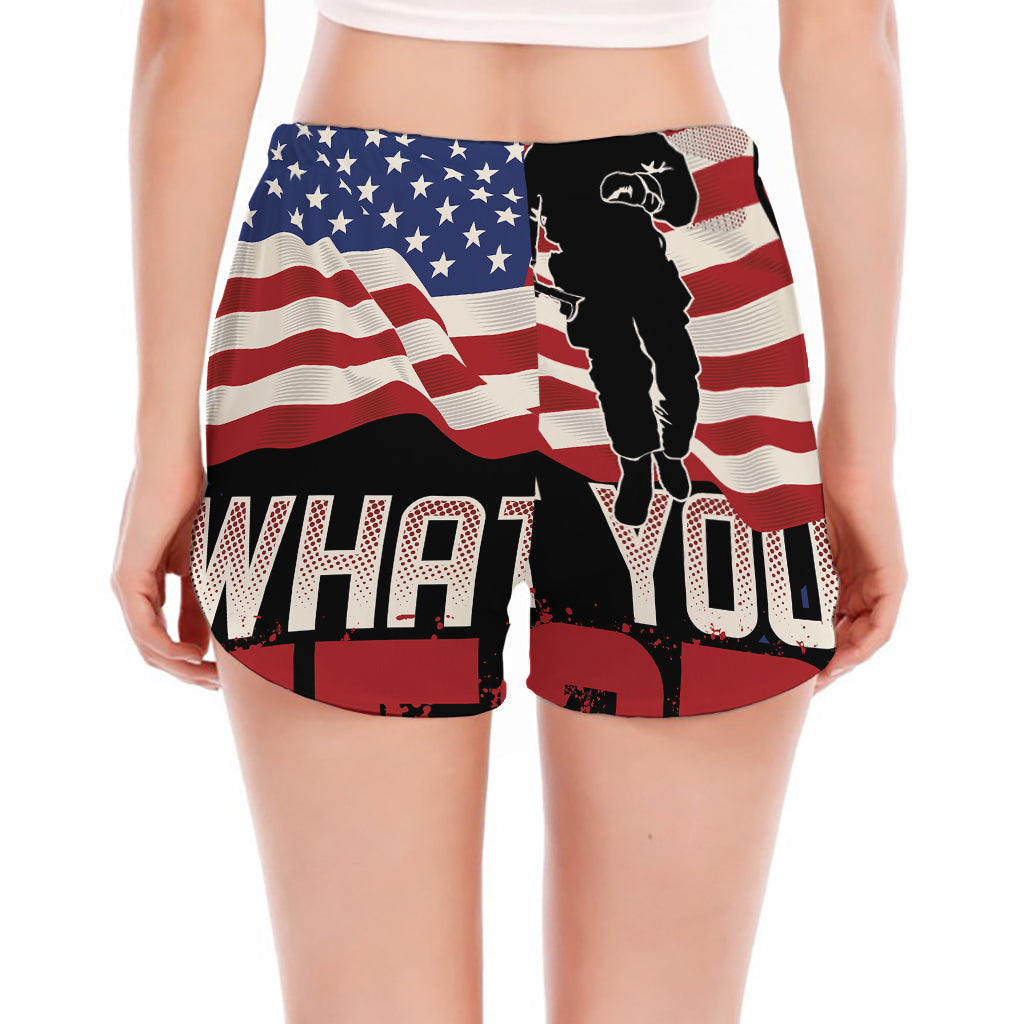 Firefighter I Fight What You Fear Print Women's Split Running Shorts