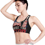 Firefighter I Fight What You Fear Print Women's Sports Bra
