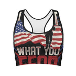 Firefighter I Fight What You Fear Print Women's Sports Bra