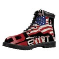 Firefighter I Fight What You Fear Print Padded Collar Lace Up Boots