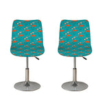 Fish And Jellyfish Pattern Print Bar Stool Covers