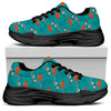 Fish And Jellyfish Pattern Print Black Chunky Shoes