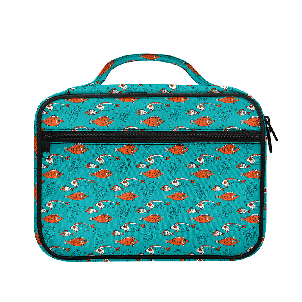 Fish And Jellyfish Pattern Print Briefcase Bible Bag