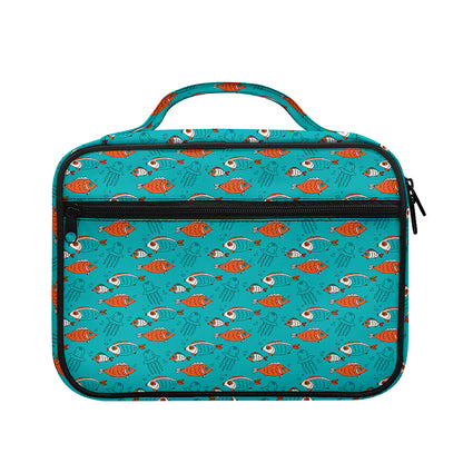 Fish And Jellyfish Pattern Print Briefcase Bible Bag