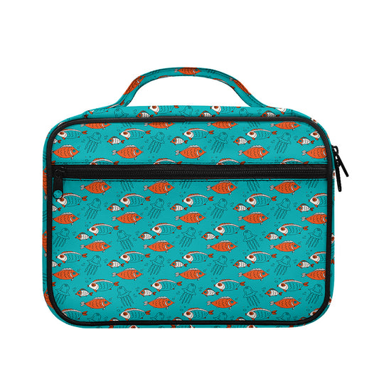 Fish And Jellyfish Pattern Print Briefcase Bible Bag