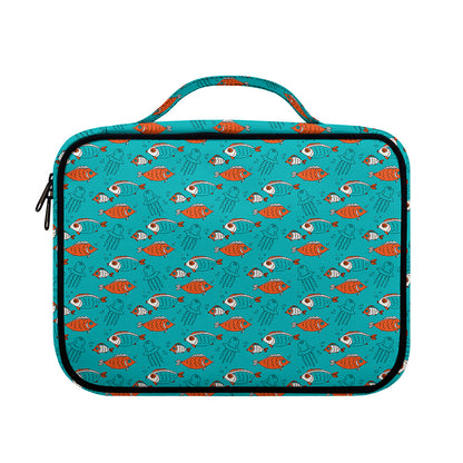 Fish And Jellyfish Pattern Print Briefcase Bible Bag
