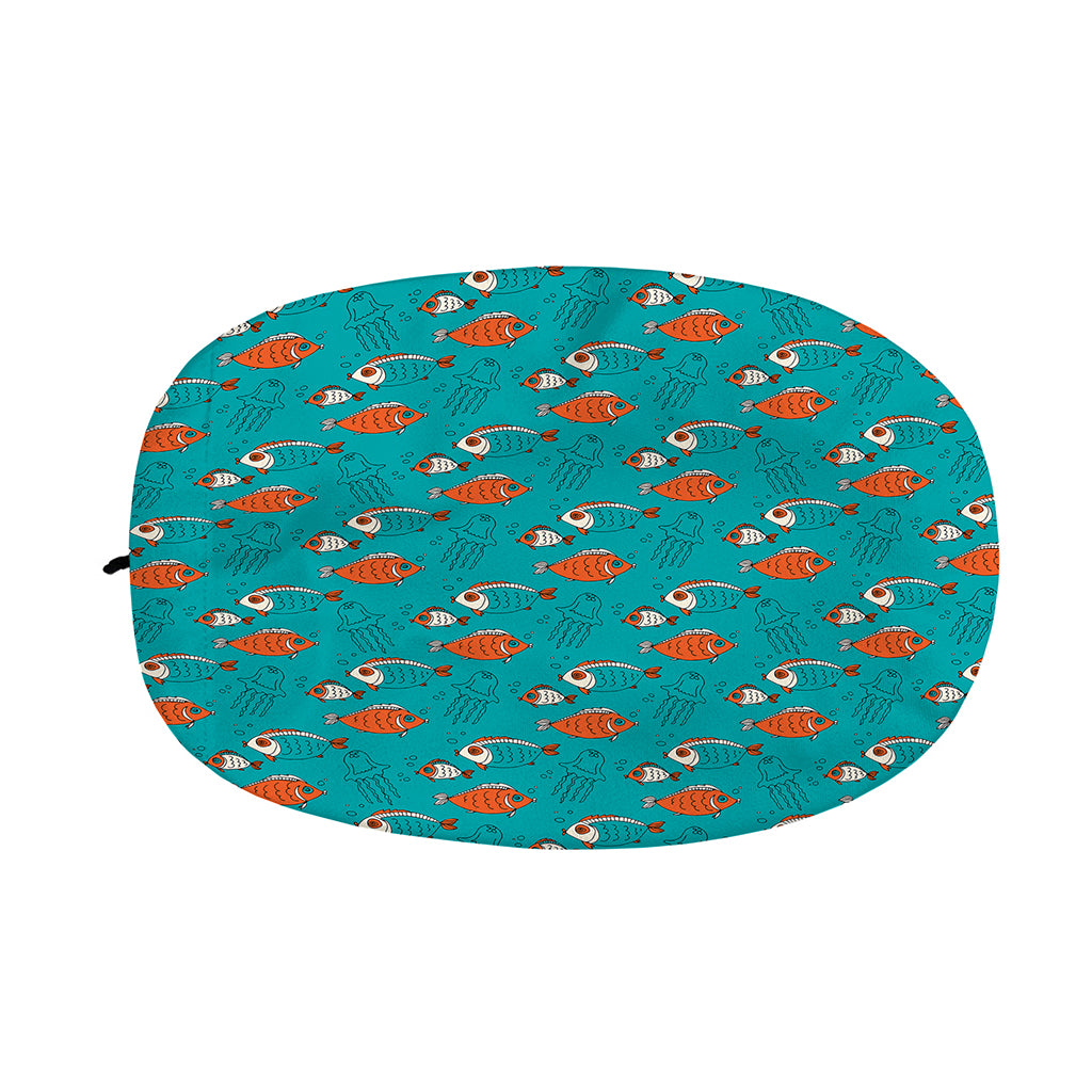 Fish And Jellyfish Pattern Print Car Side Mirror Covers
