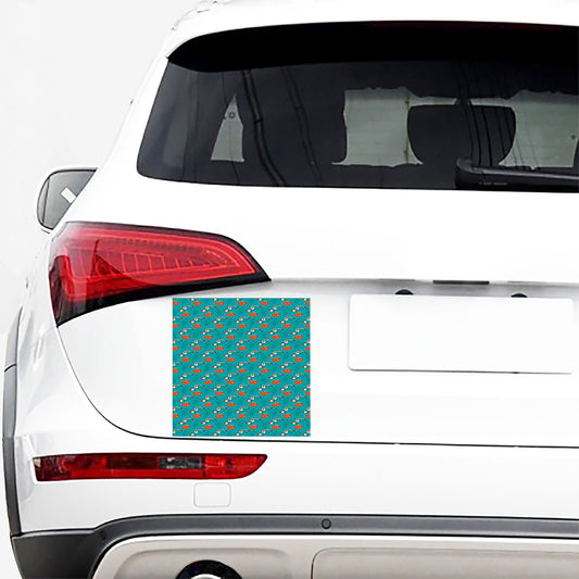 Fish And Jellyfish Pattern Print Car Sticker