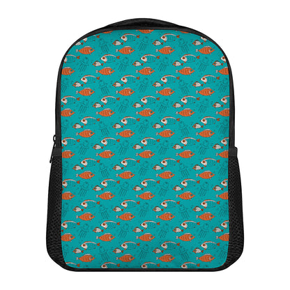 Fish And Jellyfish Pattern Print Casual Backpack