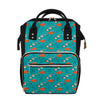 Fish And Jellyfish Pattern Print Diaper Bag