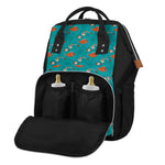 Fish And Jellyfish Pattern Print Diaper Bag