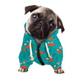Fish And Jellyfish Pattern Print Dog Zip Up Hoodie